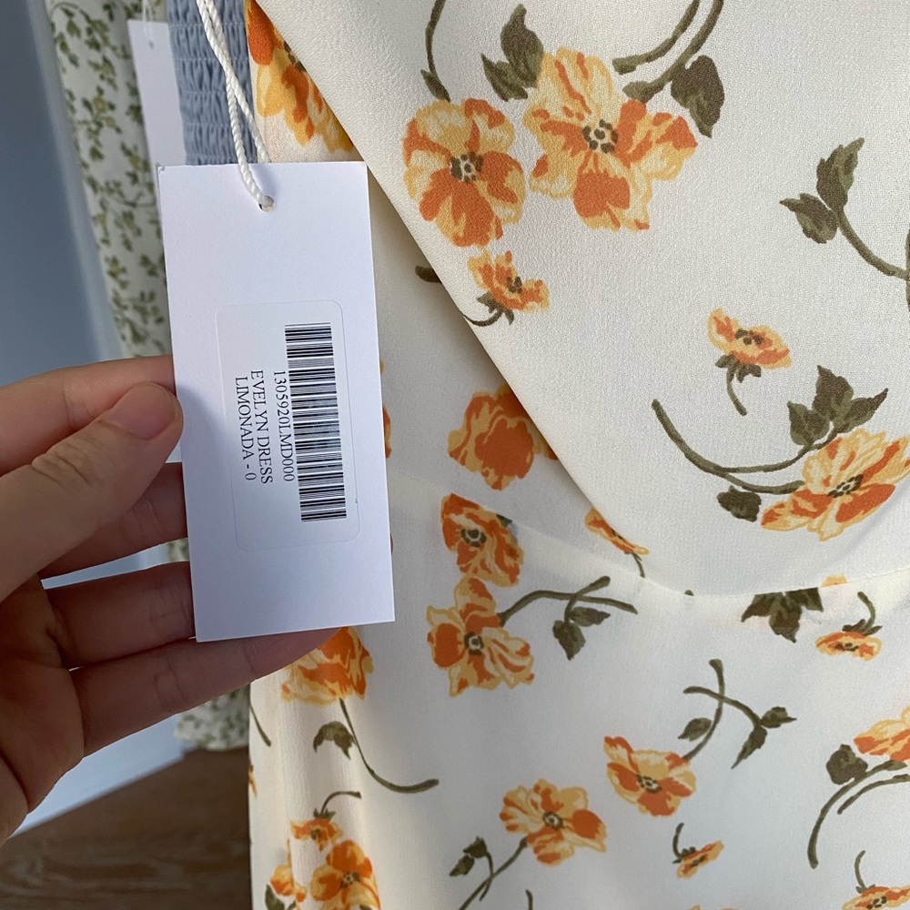 Price firm: New Reformation Evelyn Dress Limonada Size 0 - Picture 5 of 7